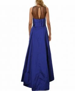 Formal Gowns Aidan Mattox - 54467610 Halter Neck Pleated Organza A-line Dress