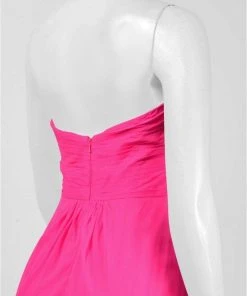 Aidan Mattox - 54469500 Plunging Halter Silk Draping Sheath Gown Formal Gowns