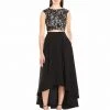 Aidan Mattox - Aidan By MN1E200681 Two Piece Lace High Low A-line Gown Plus Size Dresses