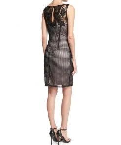 Aidan Mattox - Bateau Neck Illusion Lace Cocktail Dress 54468960 Cocktail Dresses