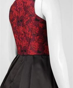 Formal Gowns Aidan Mattox - Bateau Neck Organza A-line Dress 151A11030