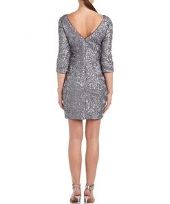 Aidan Mattox - Beaded Bateau Neck Dress 151A11810