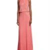 Aidan Mattox - Beaded Halter Neck Dress 54470000 In Sherbert - 1 Pc Sherbert In Size 14 Available