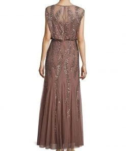 Aidan Mattox - Cape Sleeve Embellished Mesh Long Dress 54468390 5 Aidan Mattox - Cape Sleeve Embellished Mesh Long Dress 54468390