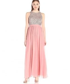 Aidan Mattox - Embellished Halter Neck Dress 151A14130