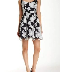 Aidan Mattox - Floral V-Neck Dress 151A99140