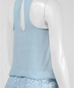 Aidan Mattox - Lace Halter Neck Blouson Dress 151A12820 Cocktail Dresses 7 Aidan Mattox - Lace Halter Neck Blouson Dress 151A12820 Cocktail Dresses