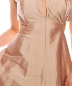 Aidan Mattox - MD1E200589 Beaded Halter Taffeta Dress Formal Gowns