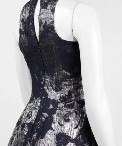 Formal Gowns Aidan Mattox - MD1E200784 Sleeveless Metallic Floral Print Gown 7 Formal Gowns Aidan Mattox - MD1E200784 Sleeveless Metallic Floral Print Gown