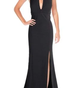 Formal Gowns Aidan Mattox - MD1E200798 Scoop Keyhole Crepe Dress