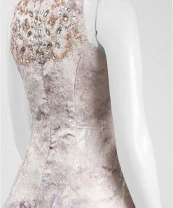 Cocktail Dresses Aidan Mattox - MD1E200972 Halter Neck Embellished High Low Dress