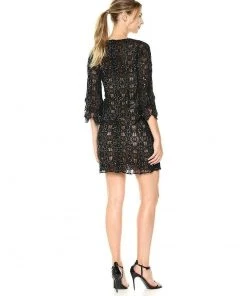 Cocktail Dresses Aidan Mattox - MD1E201068 Jewel Neck Lace Cocktail Dress