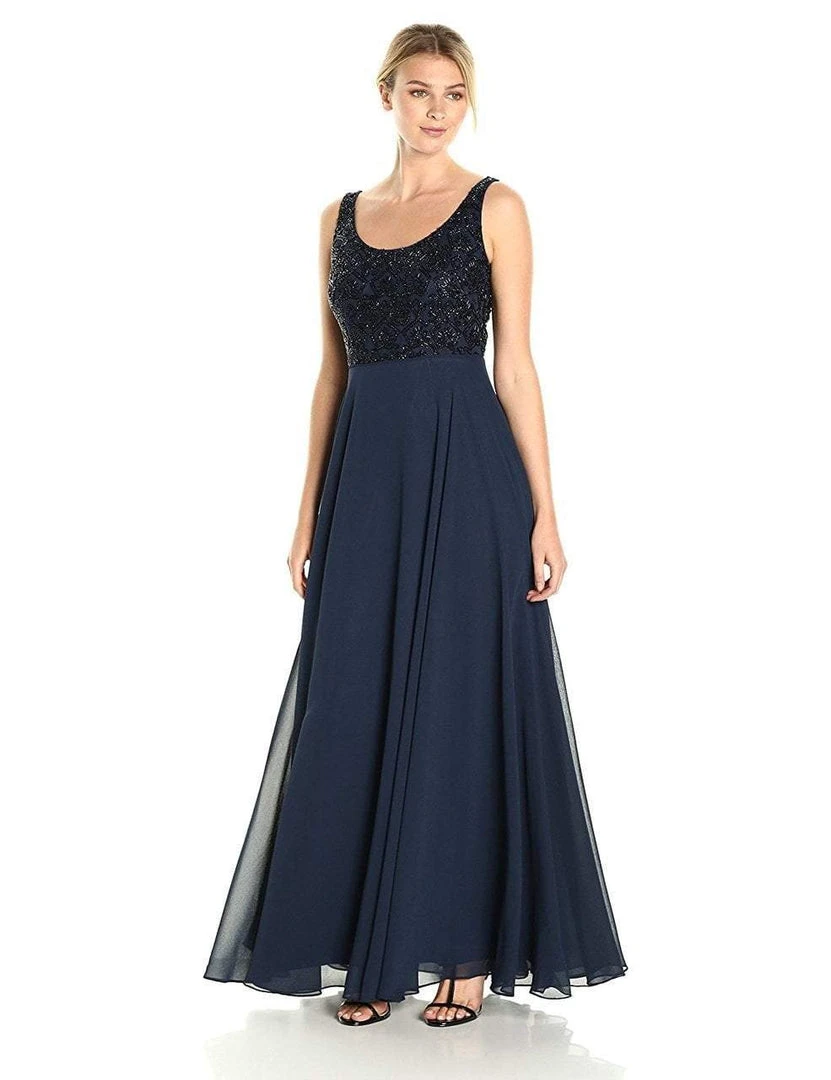 Aidan Mattox - MD1E201185 Embellished Caped Scoop Neck A-Line Gown 9 Aidan Mattox - MD1E201185 Embellished Caped Scoop Neck A-Line Gown