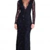 Formal Gowns Aidan Mattox - MD1E201413 Long Sleeve Illusion Plunge Cutout Gown 2 Formal Gowns Aidan Mattox - MD1E201413 Long Sleeve Illusion Plunge Cutout Gown