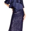 Formal Gowns Aidan Mattox MD1E201424 Jewel Neck Popover Sequined Gown - 1 Pc Twilight In Size 10 Available 2 Formal Gowns Aidan Mattox MD1E201424 Jewel Neck Popover Sequined Gown - 1 Pc Twilight In Size 10 Available