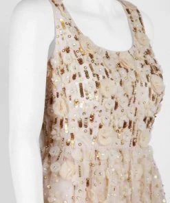 Aidan Mattox - MD1E201850 Floral Applique Scoop A-line Gown Formal Gowns 9 Aidan Mattox - MD1E201850 Floral Applique Scoop A-line Gown Formal Gowns