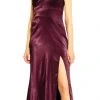 Formal Gowns Aidan Mattox - MD1E202005 Pleated Off-Shoulder Satin Trumpet Dress