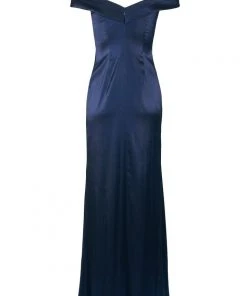 Formal Gowns Aidan Mattox - MD1E202005 Pleated Off-Shoulder Satin Trumpet Dress 8 Formal Gowns Aidan Mattox - MD1E202005 Pleated Off-Shoulder Satin Trumpet Dress