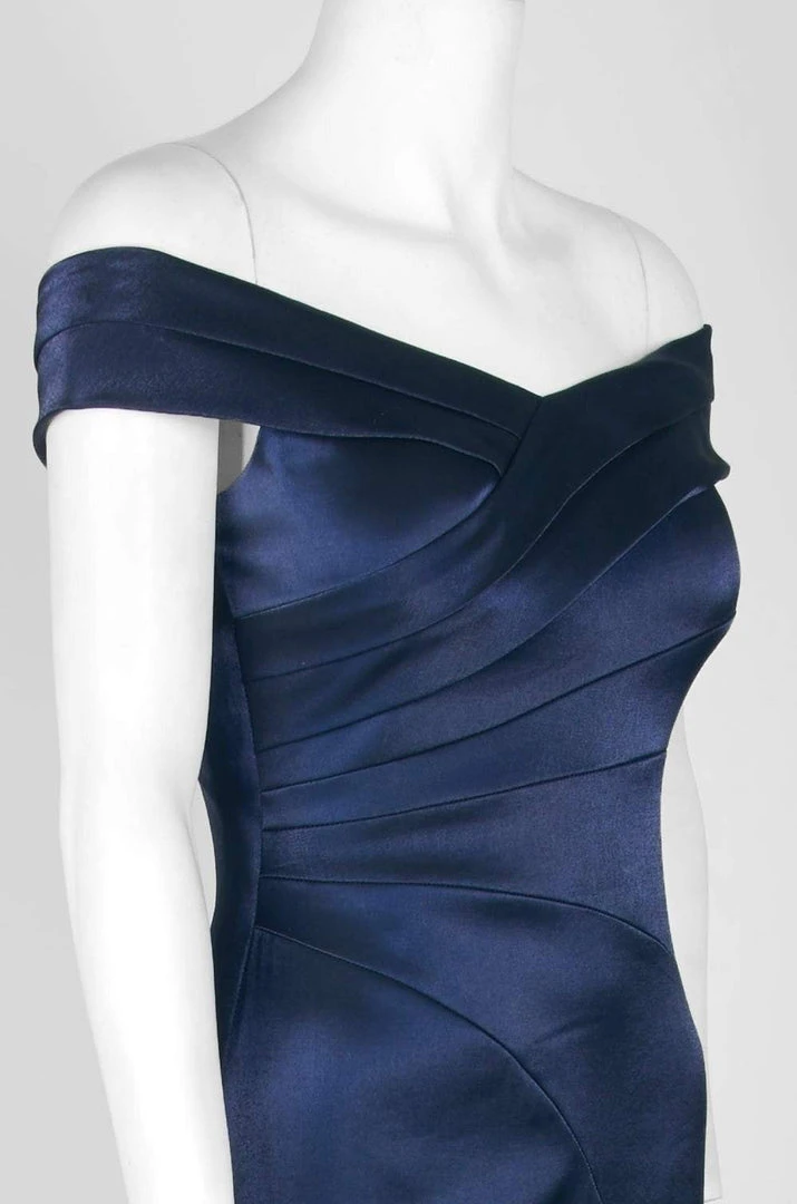 Formal Gowns Aidan Mattox - MD1E202005 Pleated Off-Shoulder Satin Trumpet Dress 6 Formal Gowns Aidan Mattox - MD1E202005 Pleated Off-Shoulder Satin Trumpet Dress
