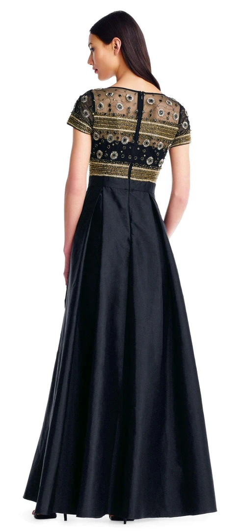 Formal Gowns Aidan Mattox - MD1E203083 Illusion Beaded Bodice Taffeta Ballgown 4 Formal Gowns Aidan Mattox - MD1E203083 Illusion Beaded Bodice Taffeta Ballgown