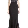Aidan Mattox - MD1E203319 Embellished Bateau Trumpet Dress