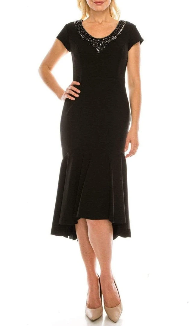 Aidan Mattox - MD1E203805 Beaded Scoop Neck Trumpet High Low Dress 3 Aidan Mattox - MD1E203805 Beaded Scoop Neck Trumpet High Low Dress