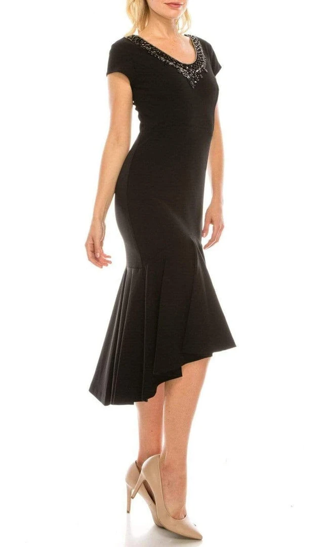 Aidan Mattox - MD1E203805 Beaded Scoop Neck Trumpet High Low Dress 6 Aidan Mattox - MD1E203805 Beaded Scoop Neck Trumpet High Low Dress