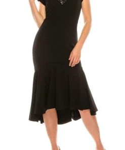 Aidan Mattox - MD1E203805 Beaded Scoop Neck Trumpet High Low Dress 10 Aidan Mattox - MD1E203805 Beaded Scoop Neck Trumpet High Low Dress