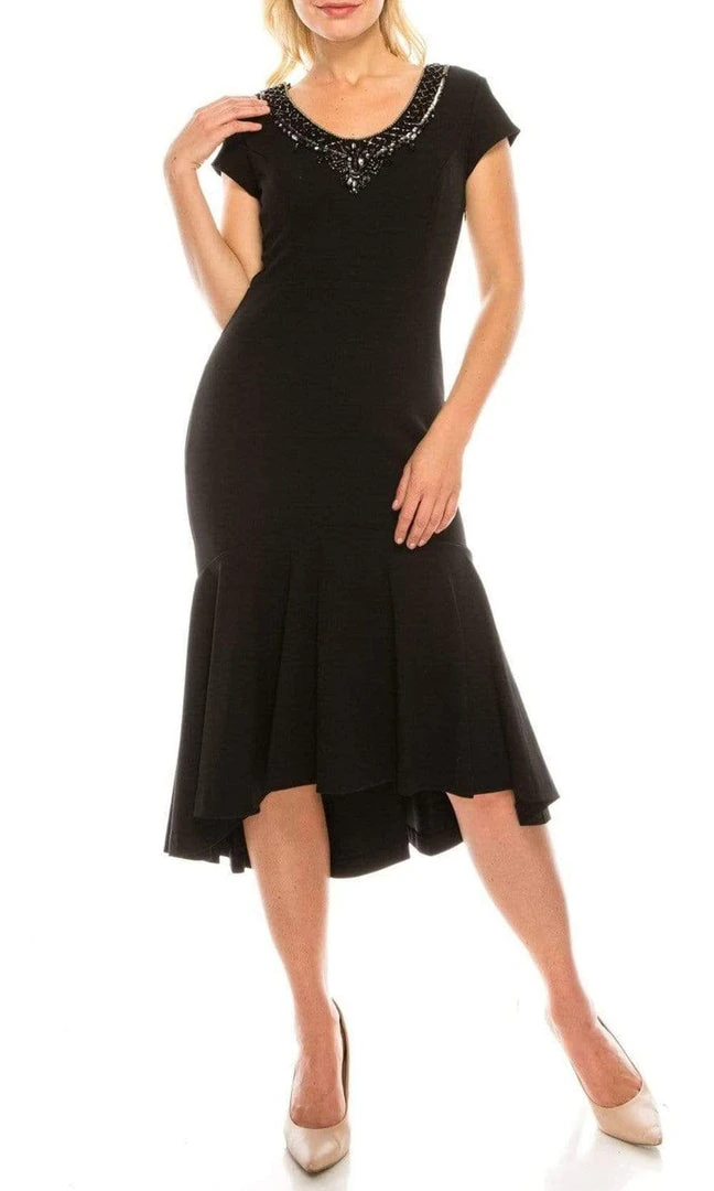 Aidan Mattox - MD1E203805 Beaded Scoop Neck Trumpet High Low Dress 5 Aidan Mattox - MD1E203805 Beaded Scoop Neck Trumpet High Low Dress