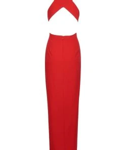 Formal Gowns Aidan Mattox - MN1E200908 Plunging V-neck Crepe Sheath Dress 8 Formal Gowns Aidan Mattox - MN1E200908 Plunging V-neck Crepe Sheath Dress