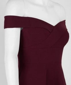 Formal Gowns Aidan Mattox - MN1E200909 Off-Shoulder High Low A-line Dress