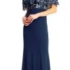 Formal Gowns Aidan Mattox - MN1E202072 Floral Lace Off-Shoulder Sheath Dress