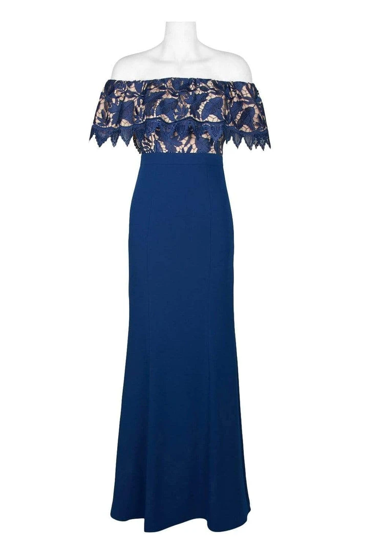 Formal Gowns Aidan Mattox - MN1E202072 Floral Lace Off-Shoulder Sheath Dress 5 Formal Gowns Aidan Mattox - MN1E202072 Floral Lace Off-Shoulder Sheath Dress