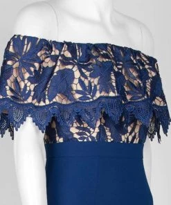 Formal Gowns Aidan Mattox - MN1E202072 Floral Lace Off-Shoulder Sheath Dress 11 Formal Gowns Aidan Mattox - MN1E202072 Floral Lace Off-Shoulder Sheath Dress