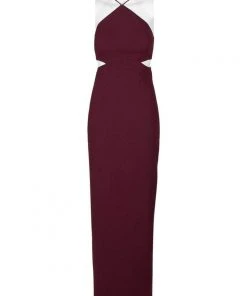 Aidan Mattox - MN1E202134 Halter Crepe Cutout Column Evening Gown Formal Gowns 11 Aidan Mattox - MN1E202134 Halter Crepe Cutout Column Evening Gown Formal Gowns