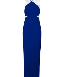 Aidan Mattox - MN1E202134 Halter Crepe Cutout Column Evening Gown Formal Gowns 14 Aidan Mattox - MN1E202134 Halter Crepe Cutout Column Evening Gown Formal Gowns