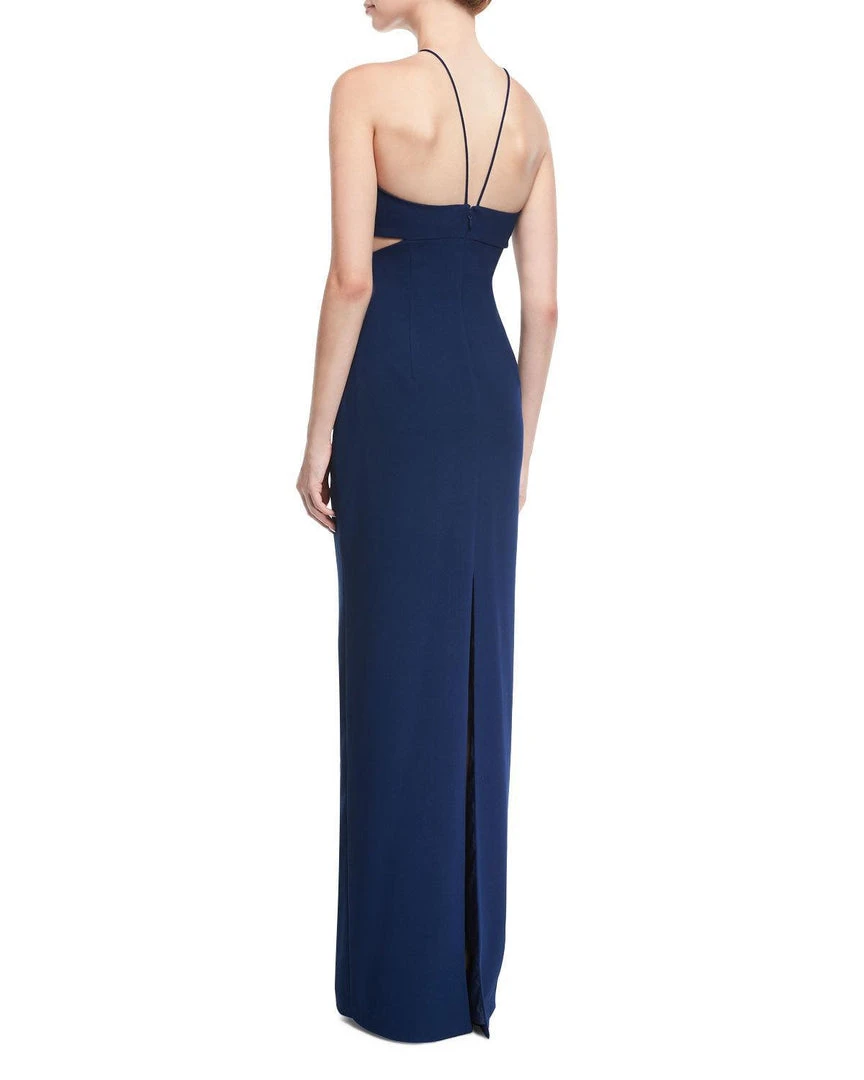 Aidan Mattox - MN1E202134 Halter Crepe Cutout Column Evening Gown Formal Gowns 4 Aidan Mattox - MN1E202134 Halter Crepe Cutout Column Evening Gown Formal Gowns