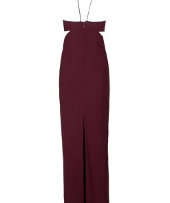 Aidan Mattox - MN1E202134 Halter Crepe Cutout Column Evening Gown Formal Gowns 12 Aidan Mattox - MN1E202134 Halter Crepe Cutout Column Evening Gown Formal Gowns