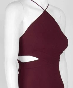 Aidan Mattox - MN1E202134 Halter Crepe Cutout Column Evening Gown Formal Gowns 13 Aidan Mattox - MN1E202134 Halter Crepe Cutout Column Evening Gown Formal Gowns