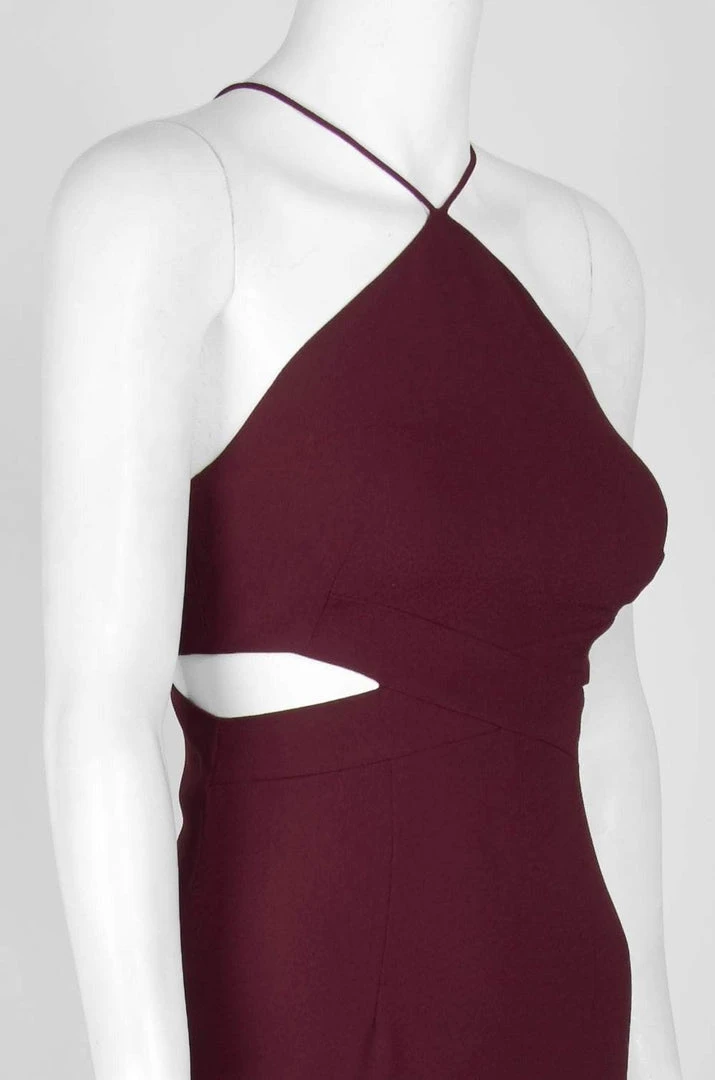 Aidan Mattox - MN1E202134 Halter Crepe Cutout Column Evening Gown Formal Gowns 7 Aidan Mattox - MN1E202134 Halter Crepe Cutout Column Evening Gown Formal Gowns