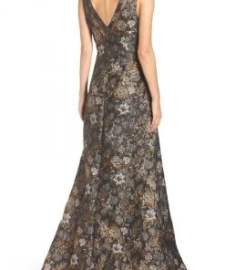 Formal Gowns Aidan Mattox - Printed Jacquard Long Dress MD1E200300 6 Formal Gowns Aidan Mattox - Printed Jacquard Long Dress MD1E200300