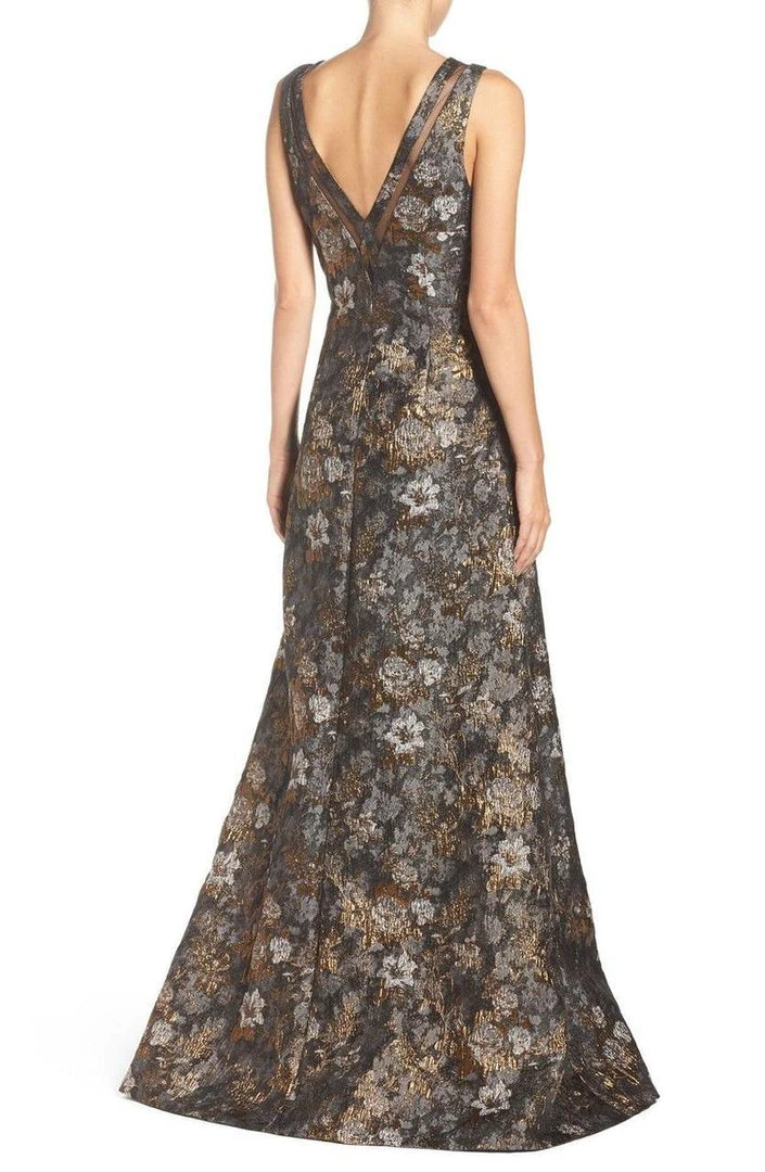Formal Gowns Aidan Mattox - Printed Jacquard Long Dress MD1E200300 4 Formal Gowns Aidan Mattox - Printed Jacquard Long Dress MD1E200300