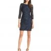 Aidan Mattox - Sequined Bateau Neck Column Dress 151A10450
