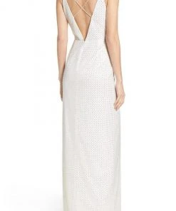 Formal Gowns Aidan Mattox - Sequined Mesh Long Dress MN1E200508