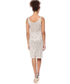 Alex Evenings - 1122090 Allover Lace Sequin Dress With Bolero Cocktail Dresses