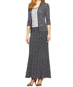 Alex Evenings - 112973 Two-Piece Lace Dress With Open Jacket