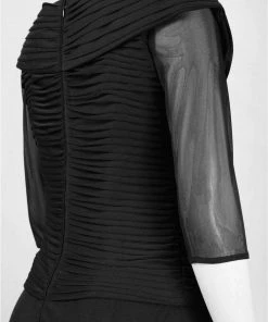 Alex Evenings - 132141 Ruched Off Shoulder Tea Length Dress 10 Alex Evenings - 132141 Ruched Off Shoulder Tea Length Dress