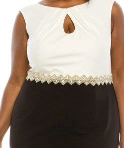 Alex Evenings - 460108 Cap Sleeve Colorblock Long Gown 10 Alex Evenings - 460108 Cap Sleeve Colorblock Long Gown