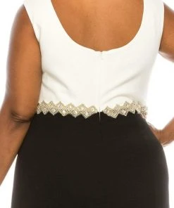 Alex Evenings - 460108 Cap Sleeve Colorblock Long Gown 11 Alex Evenings - 460108 Cap Sleeve Colorblock Long Gown