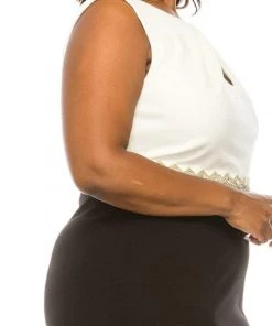 Alex Evenings - 460108 Cap Sleeve Colorblock Long Gown 9 Alex Evenings - 460108 Cap Sleeve Colorblock Long Gown